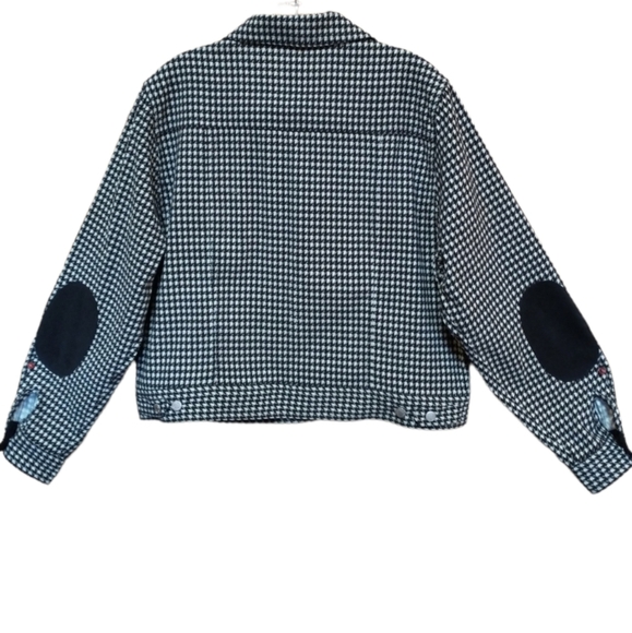 Country Wear Casuals Black & White Tweed Waist Length Jacket With Elbow … - Picture 9 of 11